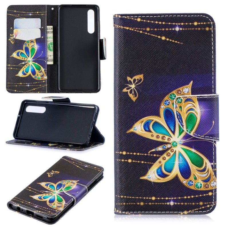 Lederhüllen Huawei P30 Magischer Schmetterling