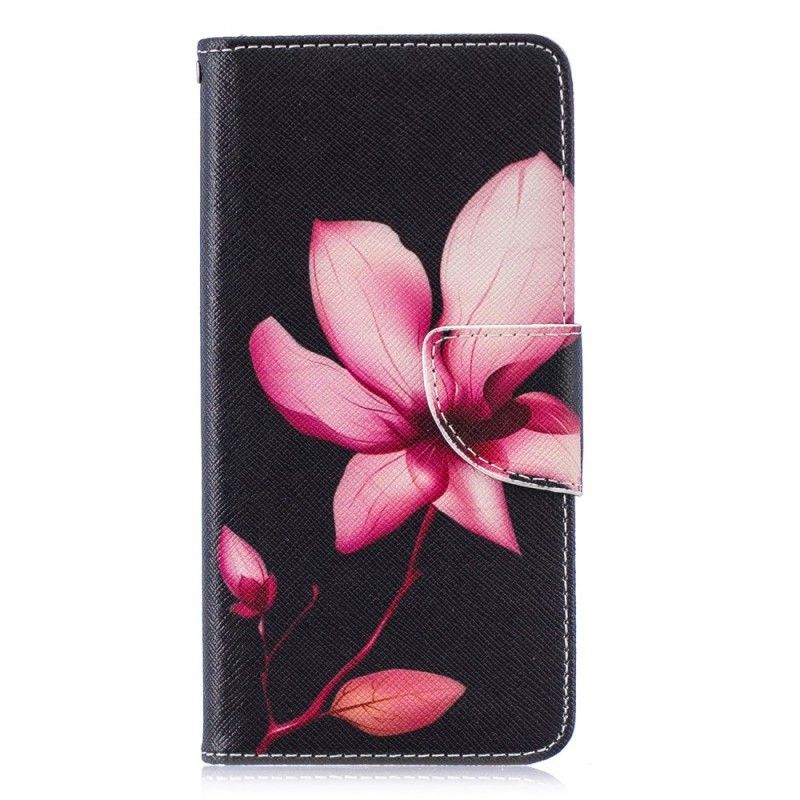 Lederhüllen Huawei P30 Rosa Blume