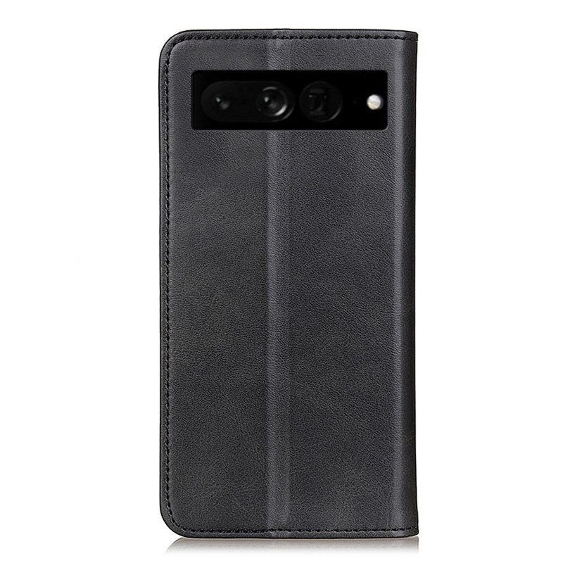 Schutzhülle Für Google Pixel 7 Pro Flip Case Klassisches Spaltleder