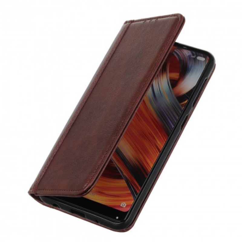 Flip Case Sony Xperia 10 Iii Handyhülle Elegance Spaltleder Litschi