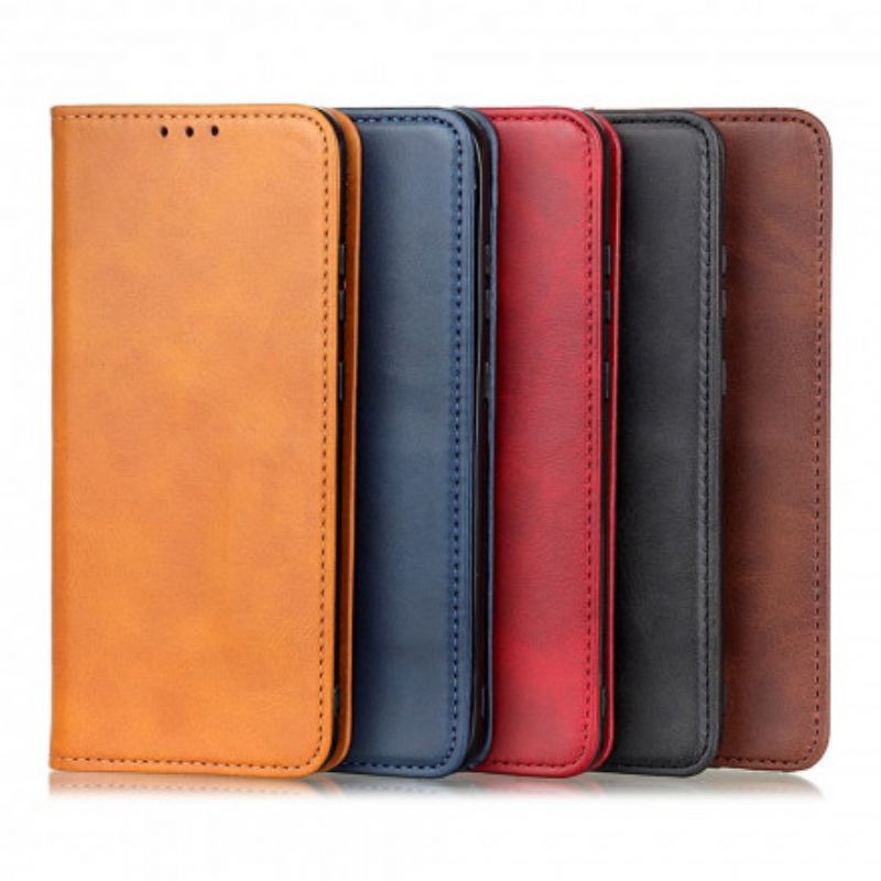 Flip Case Sony Xperia 10 Iii Spaltleder Eleganz