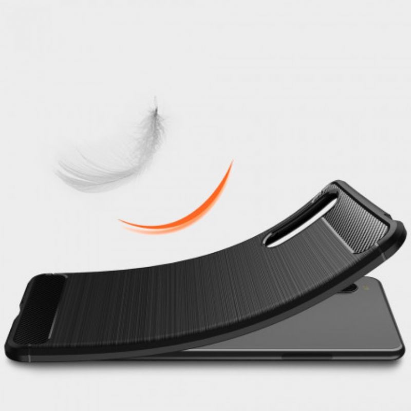 Hülle Für Sony Xperia 10 Iii Gebürstete Kohlefaser