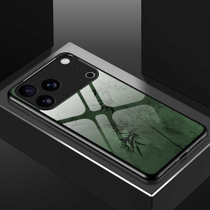 Hülle Für iPhone 17 Pro Max Gehärtetes Glas Mit Blumenmuster