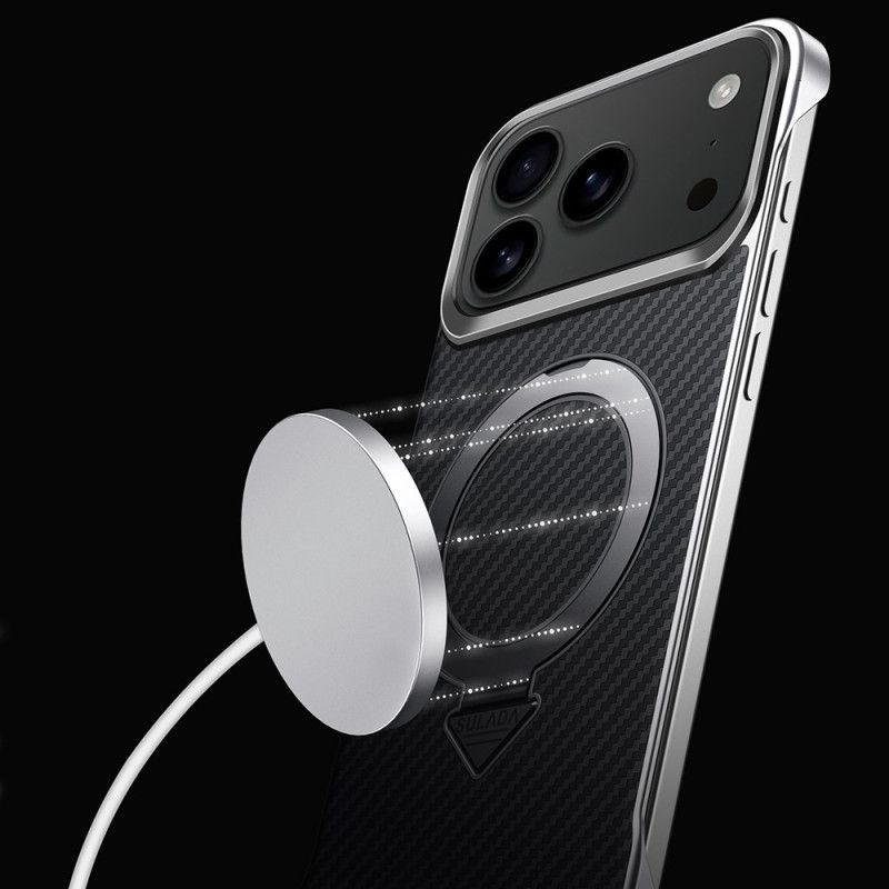 Hülle Für iPhone 17 Pro Max Magsafe Carbonfaser-ringhalterung