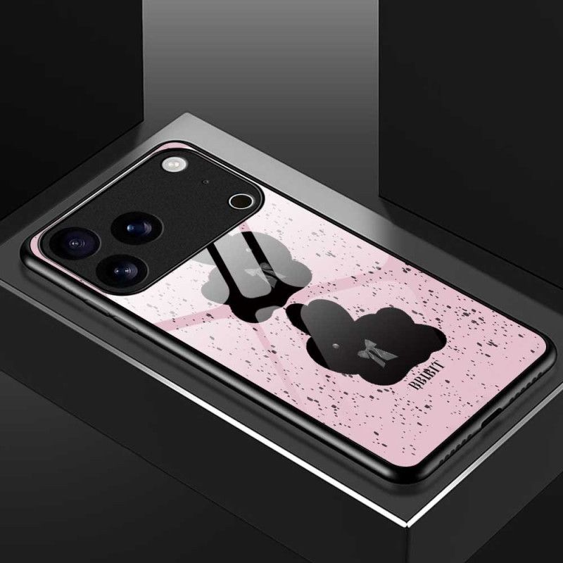 Hülle iPhone 17 Pro Max Gehärtetes Glas In Rosa Und Schwarz