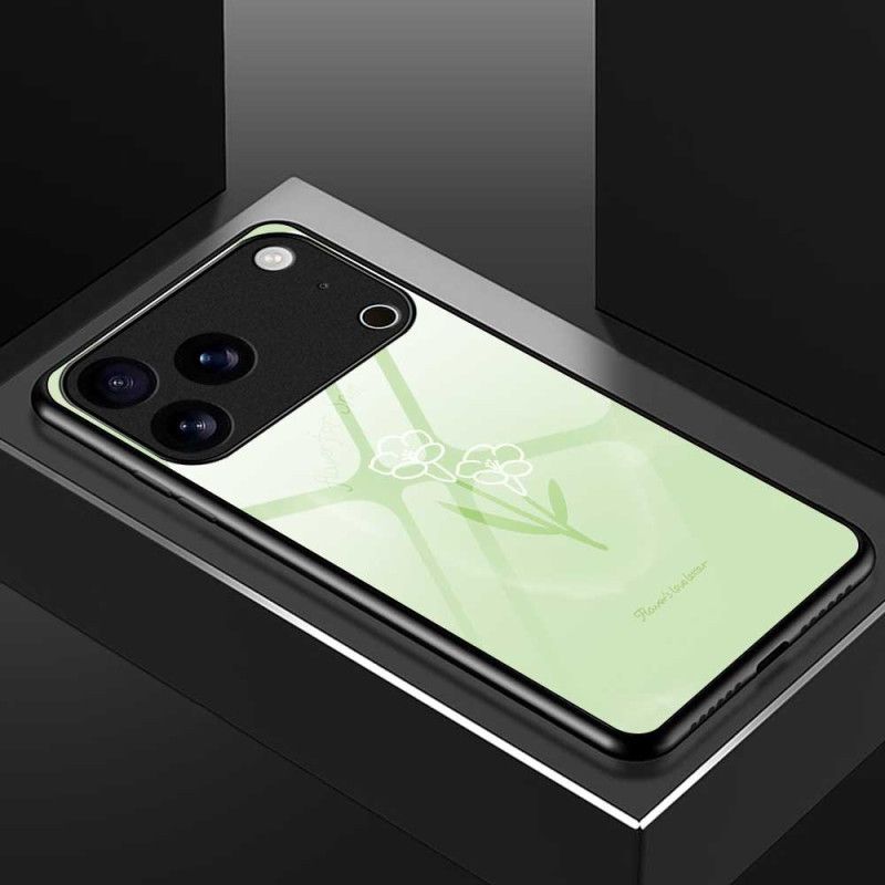 Hülle iPhone 17 Pro Max Handyhülle Blumen Aus Gehärtetem Glas