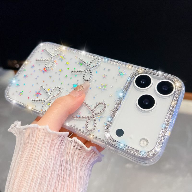 Hülle iPhone 17 Pro Max Handyhülle Schmetterlings- Und Glitzerdekor