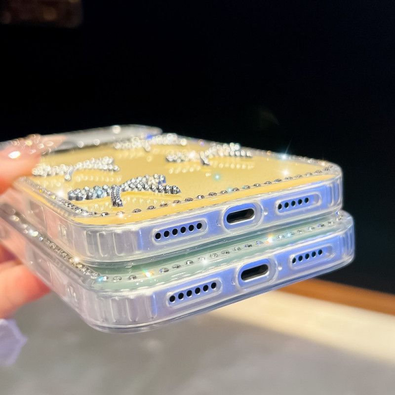 Hülle iPhone 17 Pro Max Handyhülle Schmetterlings- Und Glitzerdekor