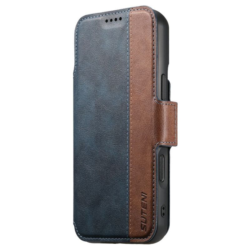 Lederhüllen iPhone 17 Pro Max Abnehmbare Zweifarbige Magsafe Hülle Suteni