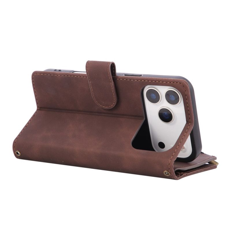 Lederhüllen iPhone 17 Pro Max Geldbörse In Wildlederoptik