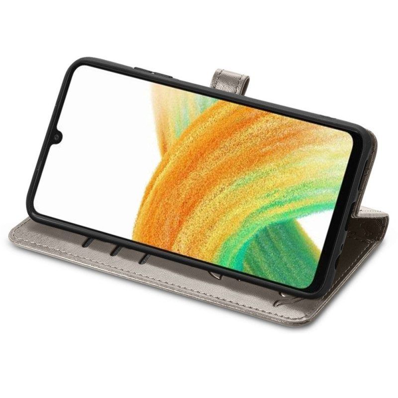 Flip Case Für Samsung Galaxy A13 Animierte Tiere