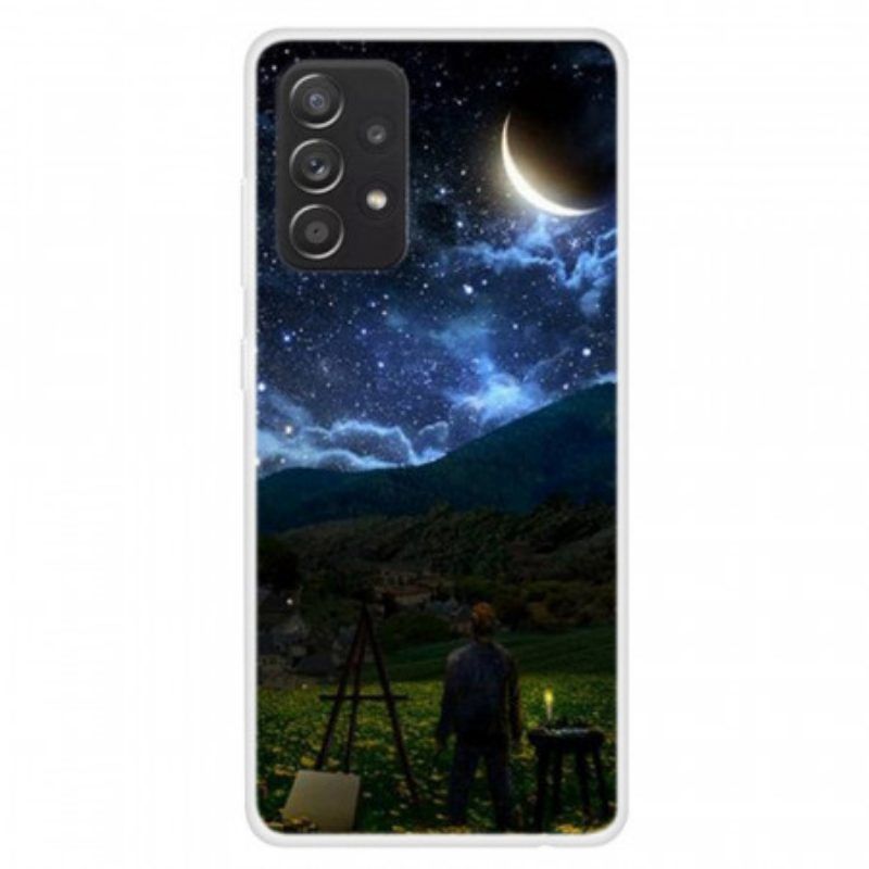 Handyhülle Für Samsung Galaxy A13 Maler In Der Nacht