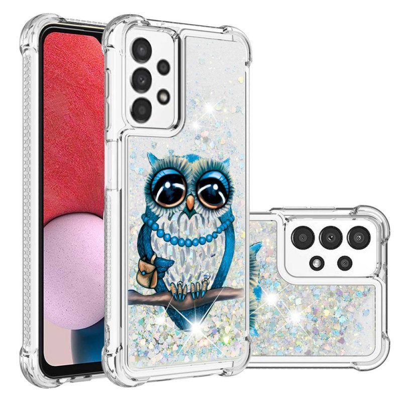 Handyhülle Für Samsung Galaxy A13 Miss Owl Pailletten