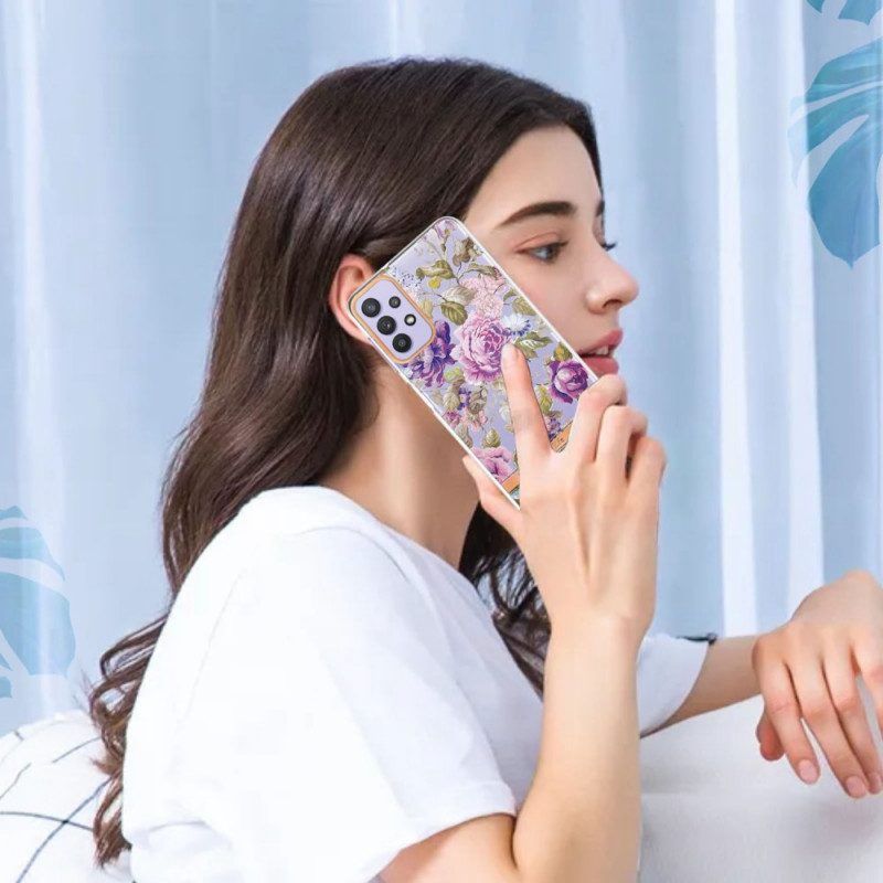 Handyhülle Für Samsung Galaxy A13 Nahtlose Blumen