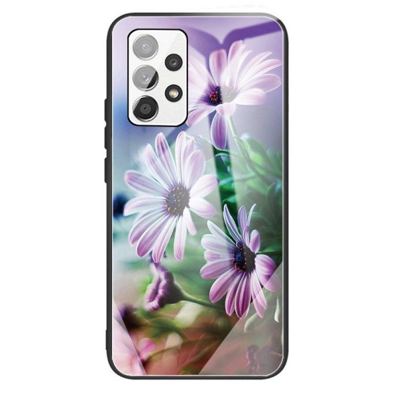 Hülle Für Samsung Galaxy A13 Blumen Aus Gehärtetem Glas