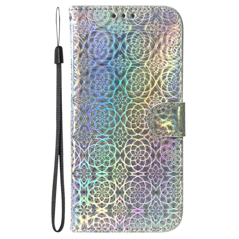 Lederhüllen Für Samsung Galaxy A13 Mit Kordel Strappy Psychedelische Blumen