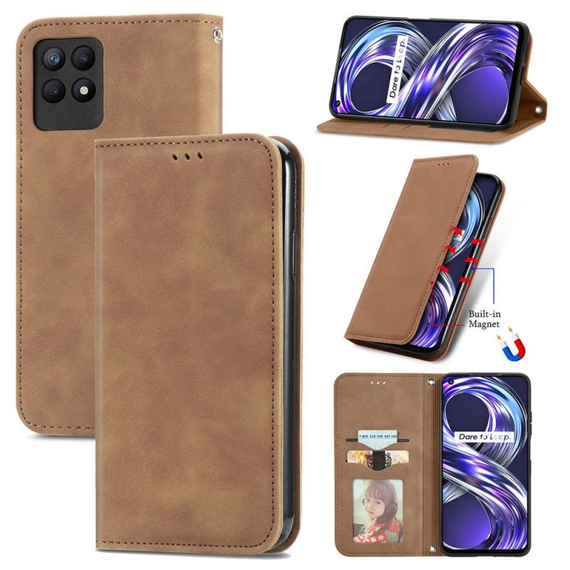 Flip Case Für Realme 8i Skin-touch-design