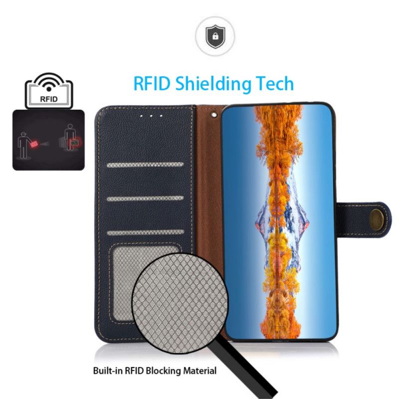 Lederhüllen Realme 8i Echtes Leder Khazneh Rfid