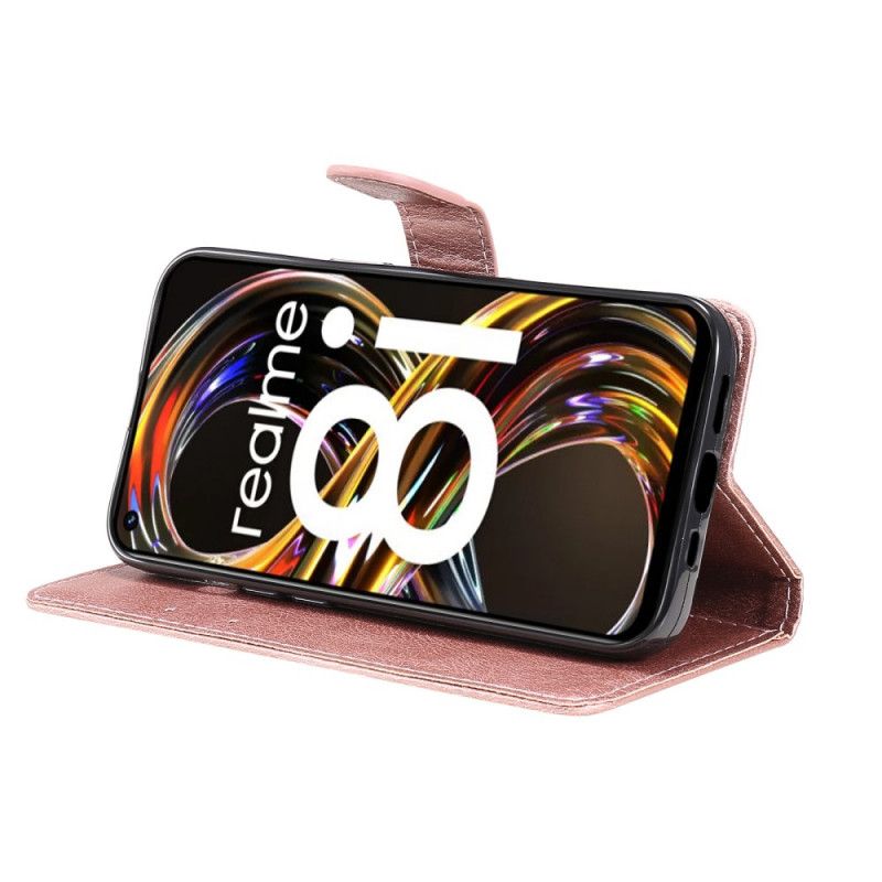 Lederhüllen Realme 8i Handyhülle Armband In Lederoptik