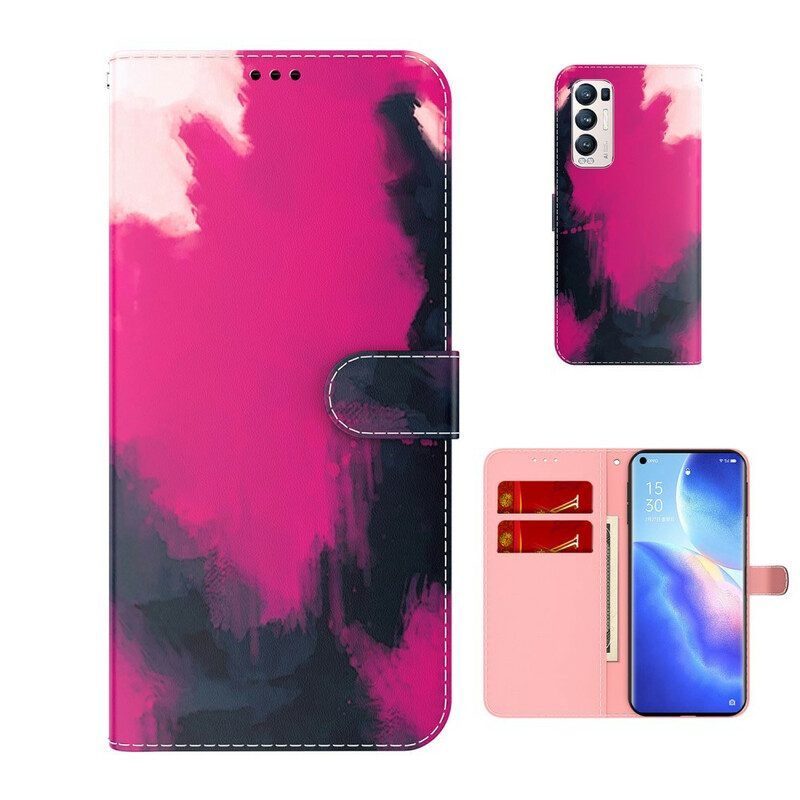 Flip Case Für Oppo Find X3 Neo Abstrakt Bunt