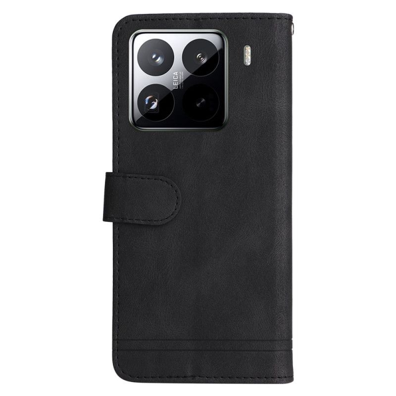 Lederhüllen Für Xiaomi 15 Pro Nieten Und Riemen