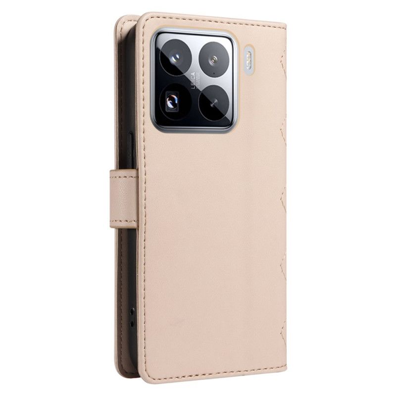 Lederhüllen Xiaomi 15 Pro Gesteppt Mit Tragegurt Und Schulterriemen