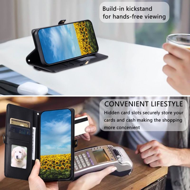 Lederhüllen Xiaomi 15 Pro Handyhülle Clutch Mit Riemen Und Schulterriemen