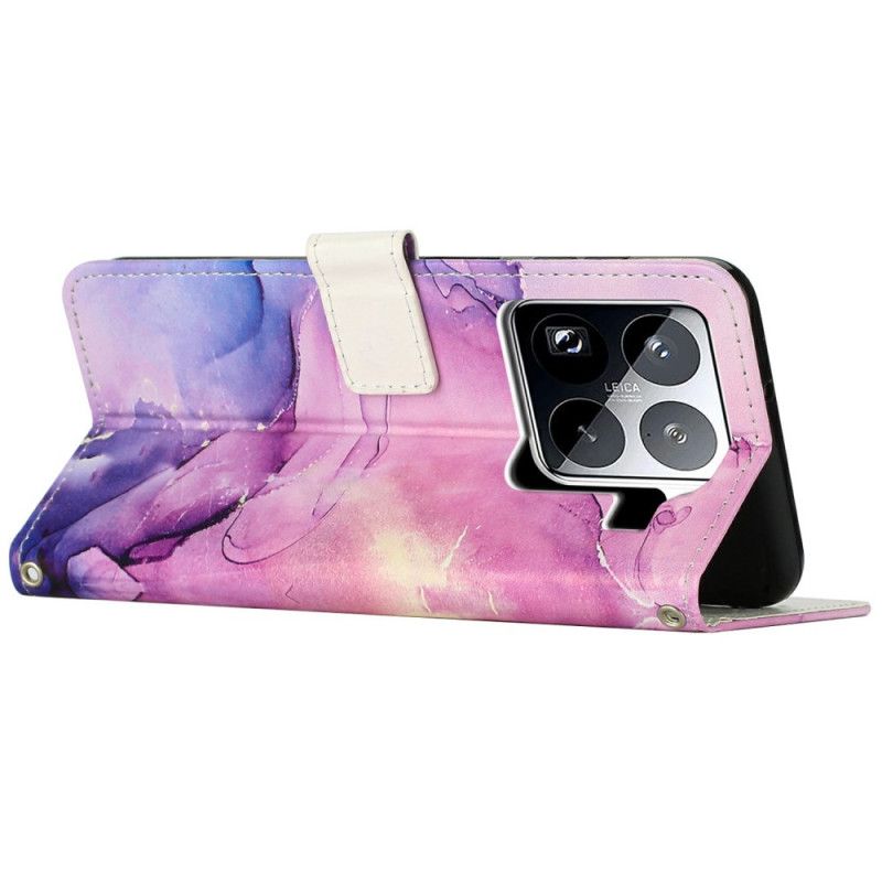 Lederhüllen Xiaomi 15 Pro Handyhülle Marmor-effekt
