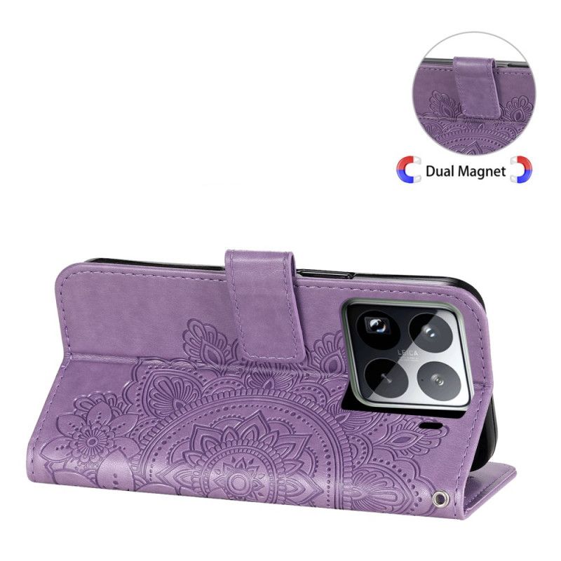 Lederhüllen Xiaomi 15 Pro Mandala-muster