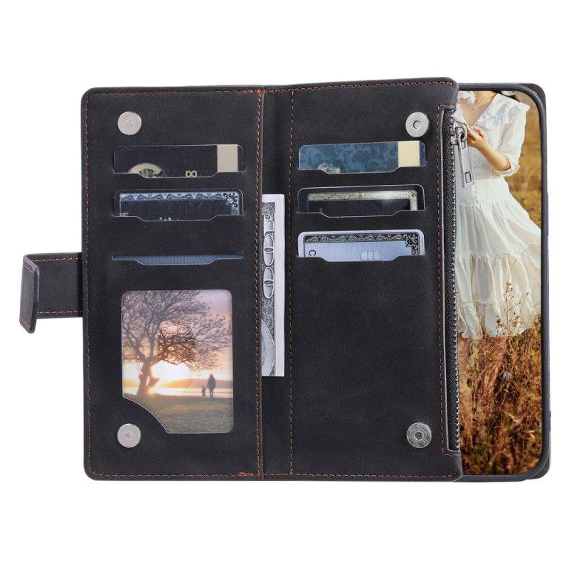 Lederhüllen Xiaomi 15 Pro Multifunktionale Gesteppte Geldbörse