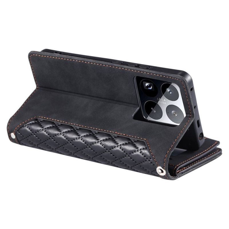 Lederhüllen Xiaomi 15 Pro Multifunktionale Gesteppte Geldbörse