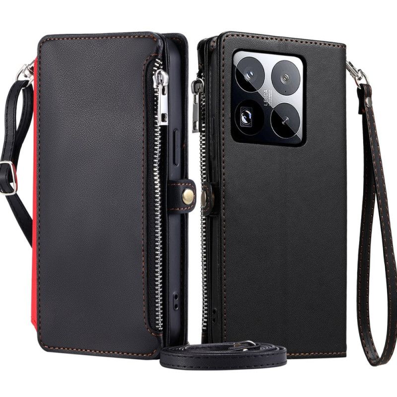 Lederhüllen Xiaomi 15 Pro Premium-riemen Und Schulterriemen