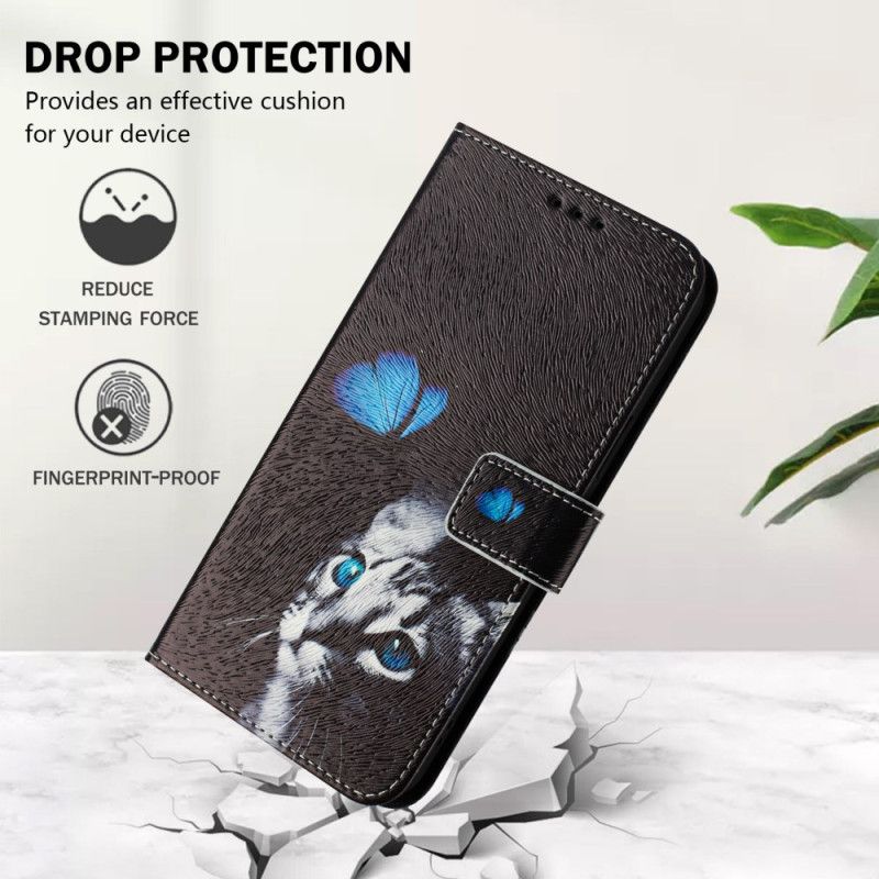 Lederhüllen Xiaomi 15 Pro Schmetterling Und Katze