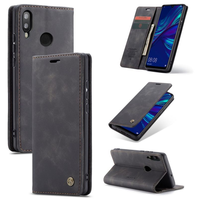 Flip Case Für Huawei P Smart 2019 Schwarz Ledertasche