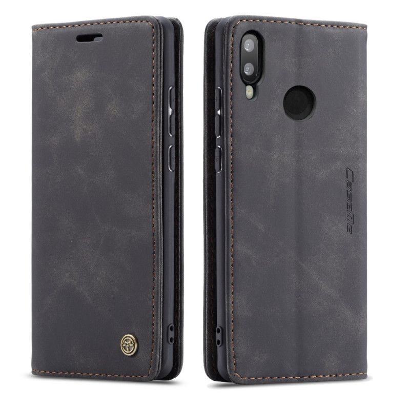 Flip Case Für Huawei P Smart 2019 Schwarz Ledertasche