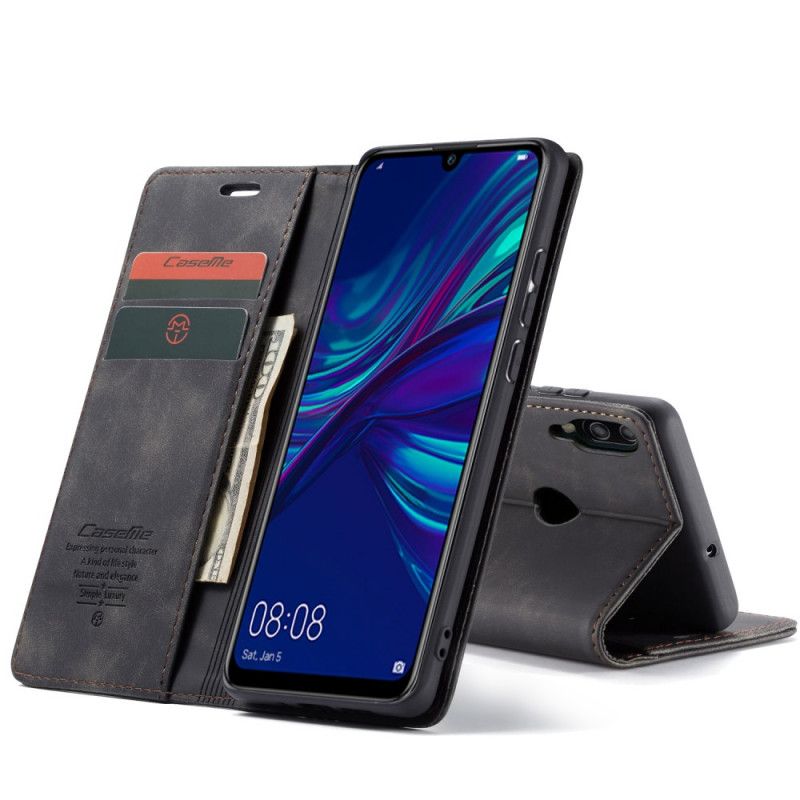 Flip Case Für Huawei P Smart 2019 Schwarz Ledertasche