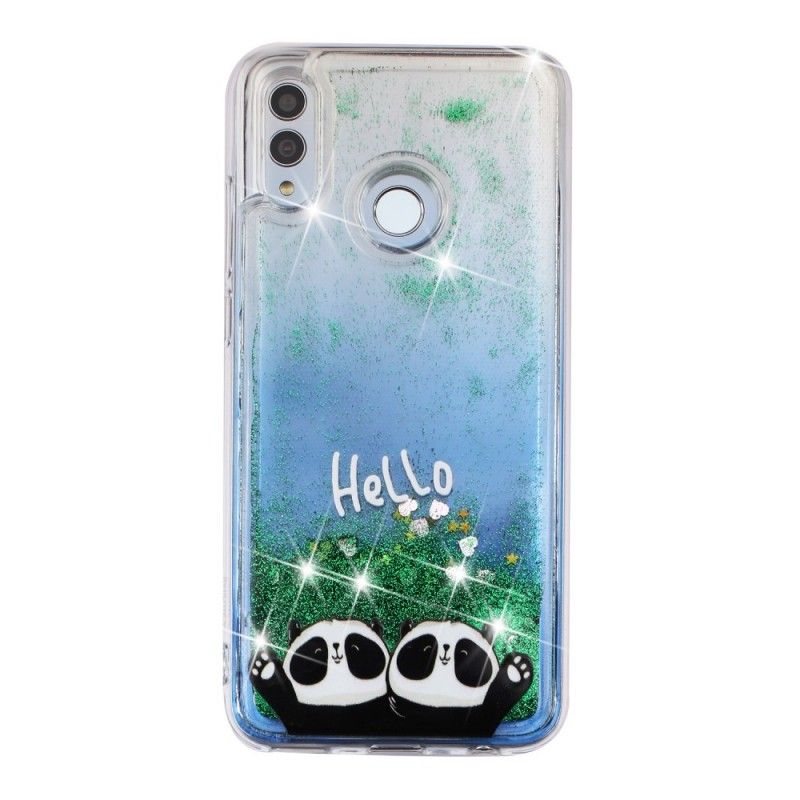 Hülle Huawei P Smart 2019 Handyhülle Hallo Pandas Glitzer