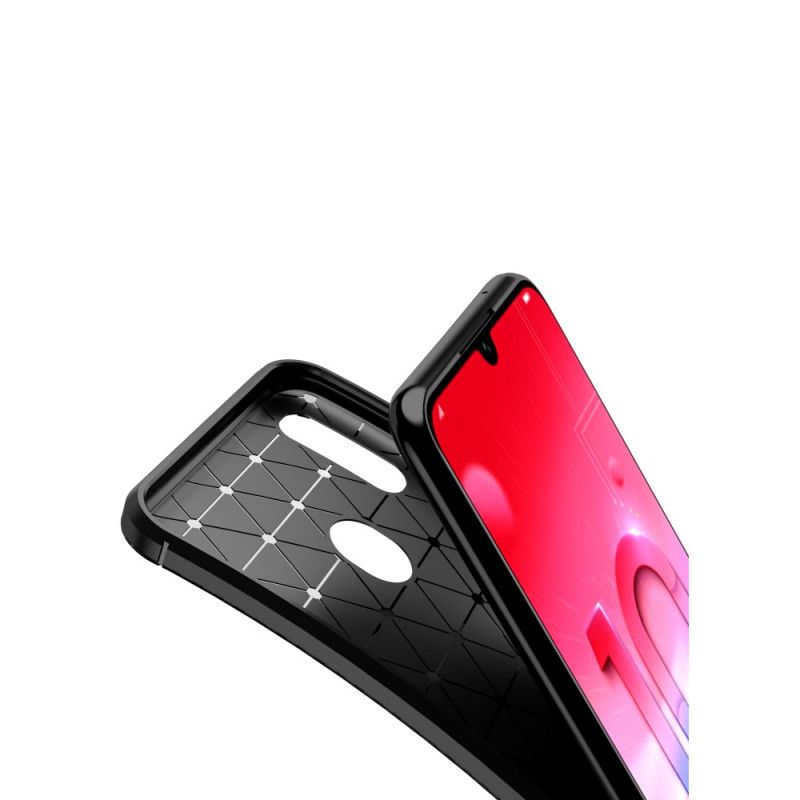 Hülle Huawei P Smart 2019 Schwarz Flexible Kohlefasertextur