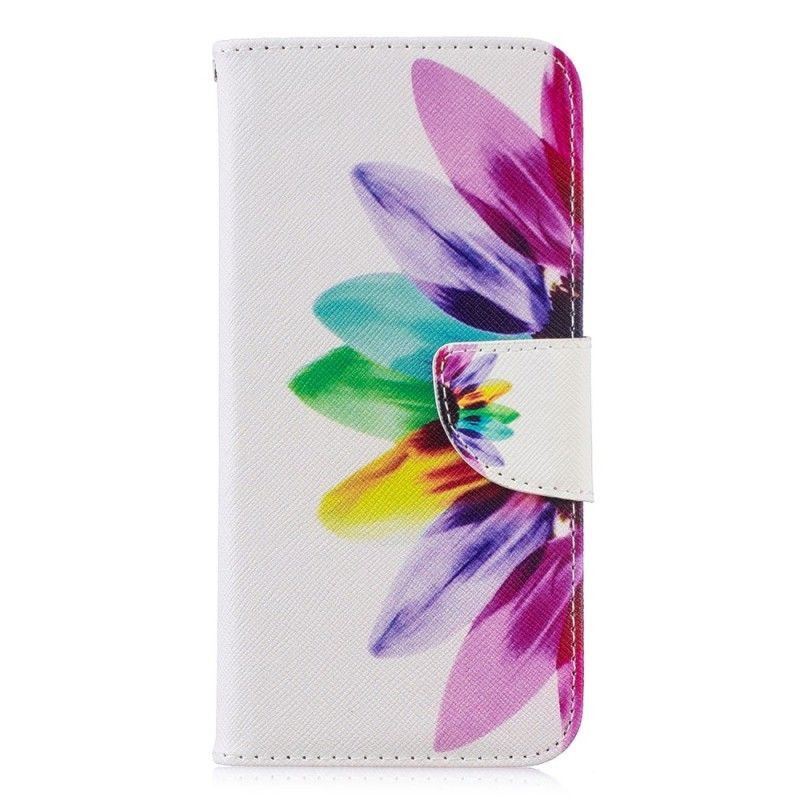 Lederhüllen Huawei P Smart 2019 Aquarellblume