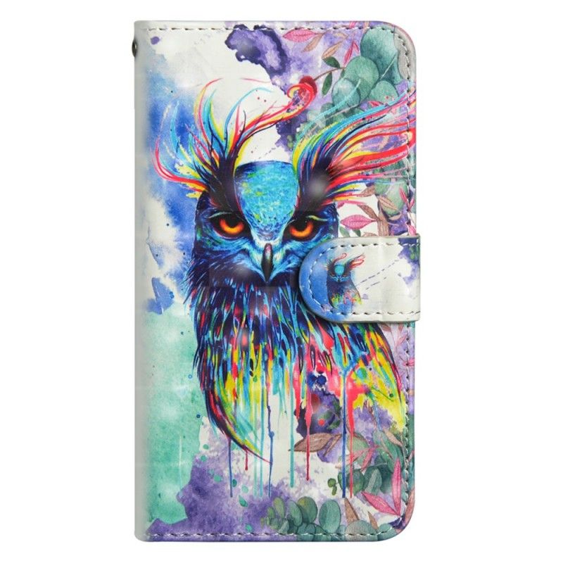 Lederhüllen Huawei P Smart 2019 Aquarellvogel