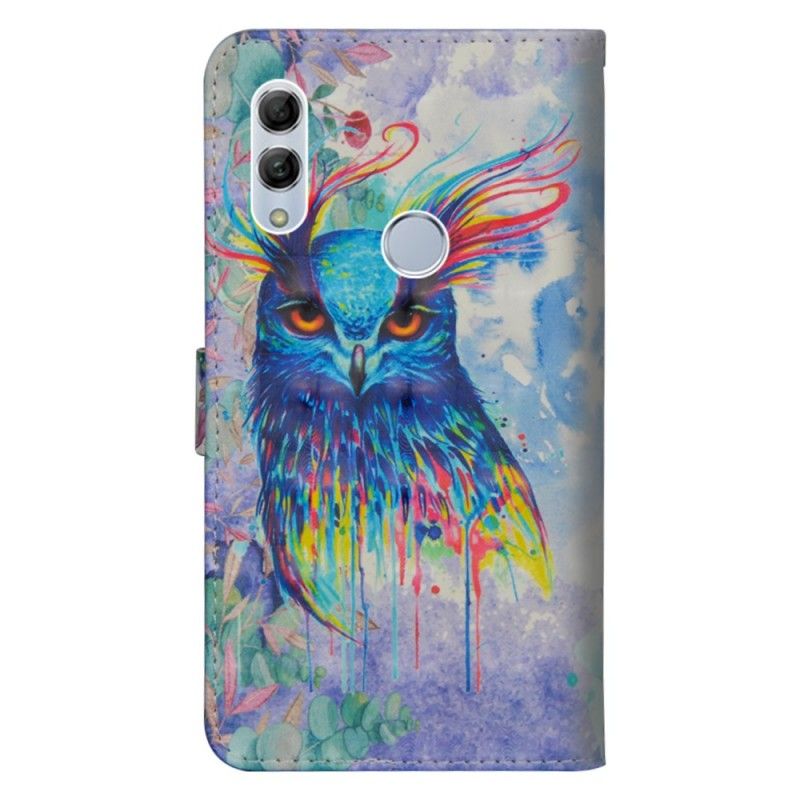 Lederhüllen Huawei P Smart 2019 Aquarellvogel