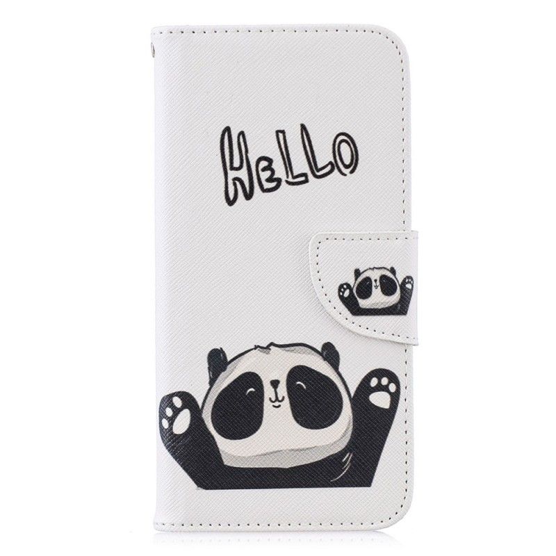 Lederhüllen Huawei P Smart 2019 Handyhülle Hallo Panda