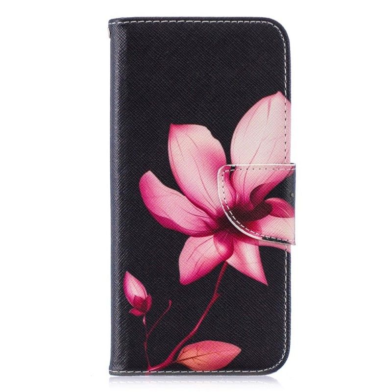 Lederhüllen Huawei P Smart 2019 Handyhülle Rosa Blume
