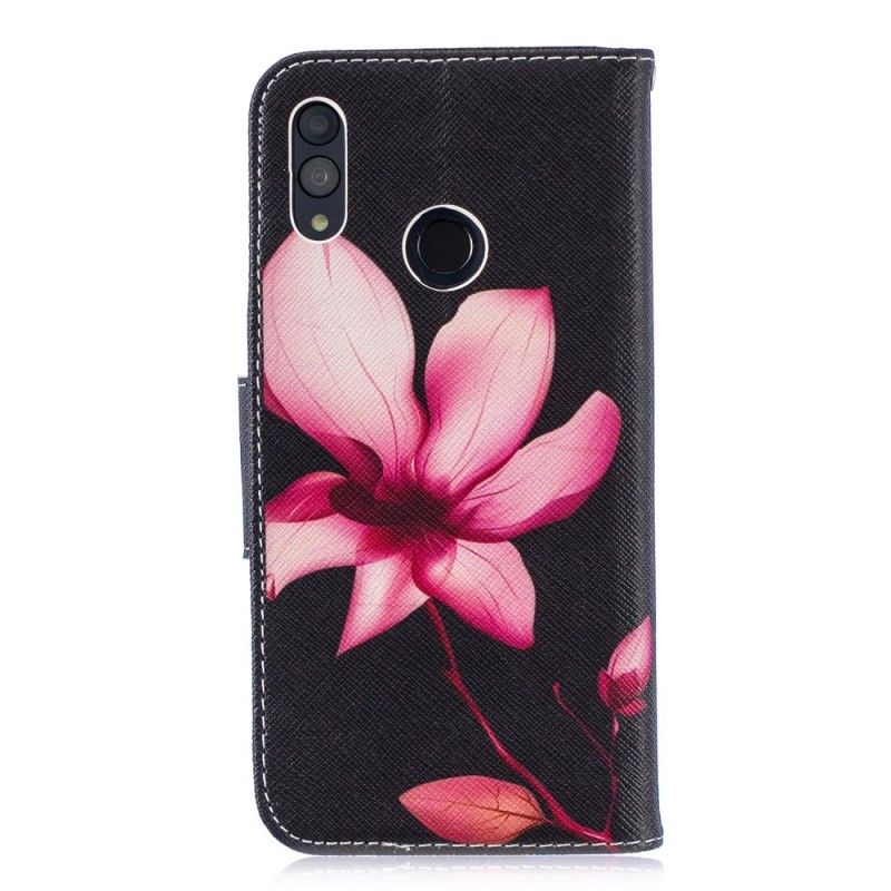 Lederhüllen Huawei P Smart 2019 Handyhülle Rosa Blume