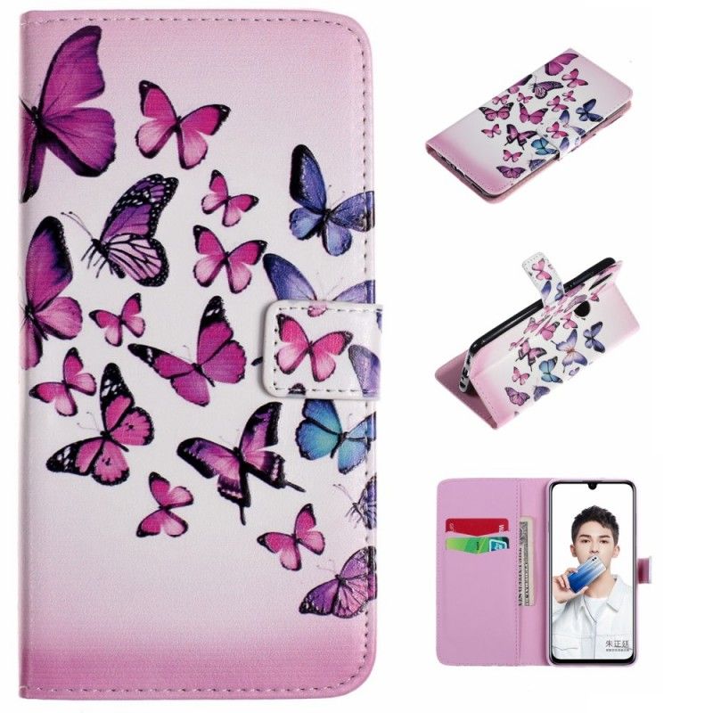 Lederhüllen Huawei P Smart 2019 Hochfliegende Schmetterlinge