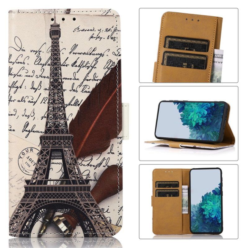 Flip Case Für Motorola Edge 40 Pro Der Eiffelturm Des Dichters