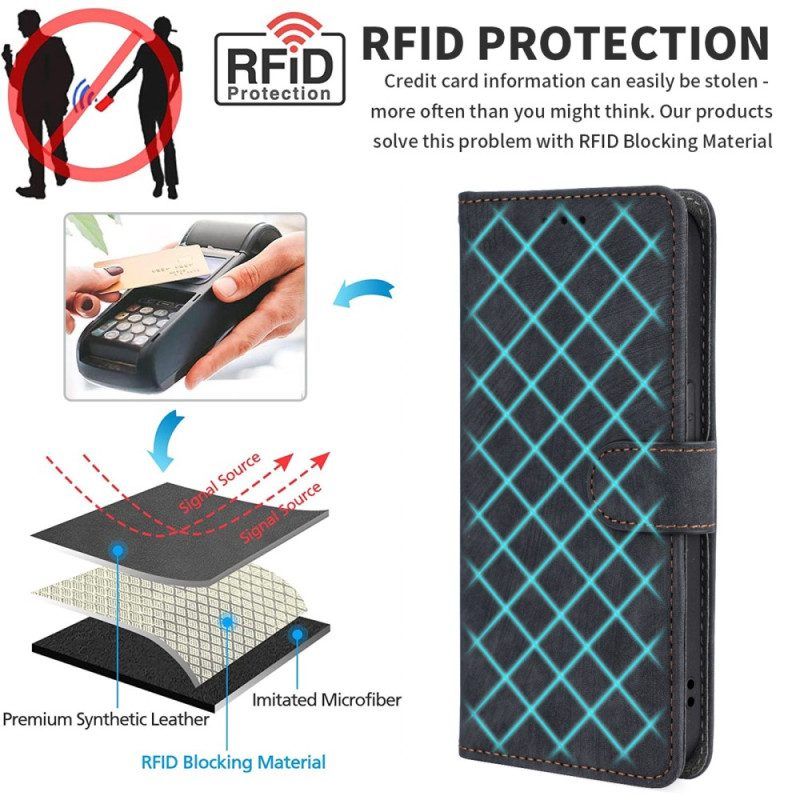 Flip Case Für Motorola Edge 40 Pro Klassisches Rfid