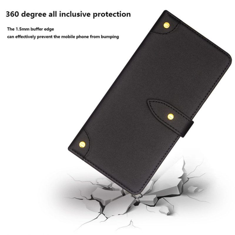 Lederhüllen Für Motorola Edge 40 Pro Nieten Und Riemen Idewei