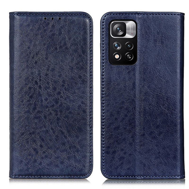 Flip Case Für Xiaomi Redmi Note 11 Pro / Note 11 Pro Plus Spaltlederstruktur