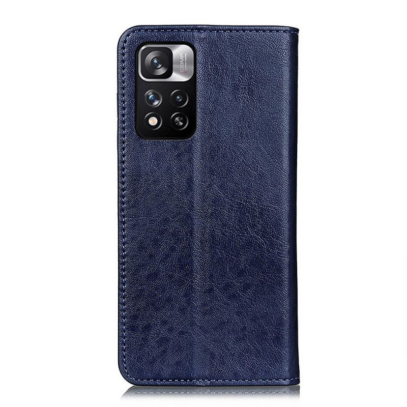 Flip Case Für Xiaomi Redmi Note 11 Pro / Note 11 Pro Plus Spaltlederstruktur